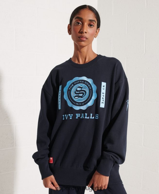 uy Superdry mujer sudadera extragrande con gráfico universitario Armada DT2N8Z5837 ropa