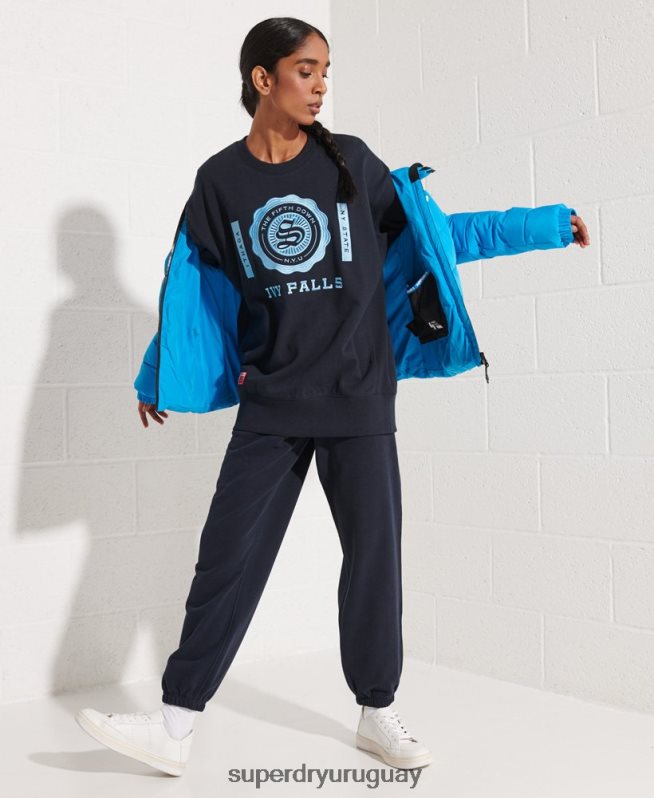 uy Superdry mujer sudadera extragrande con gráfico universitario Armada DT2N8Z5837 ropa