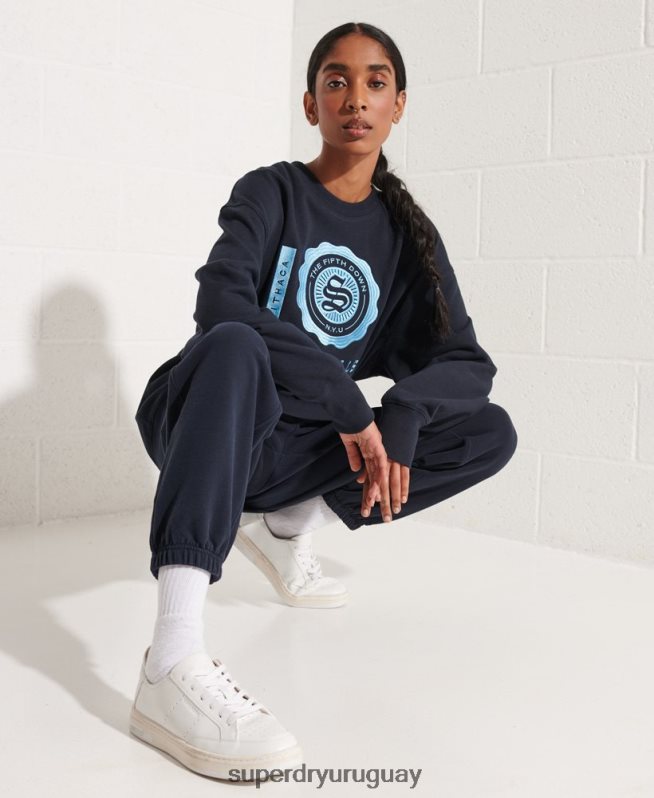 uy Superdry mujer sudadera extragrande con gráfico universitario Armada DT2N8Z5837 ropa