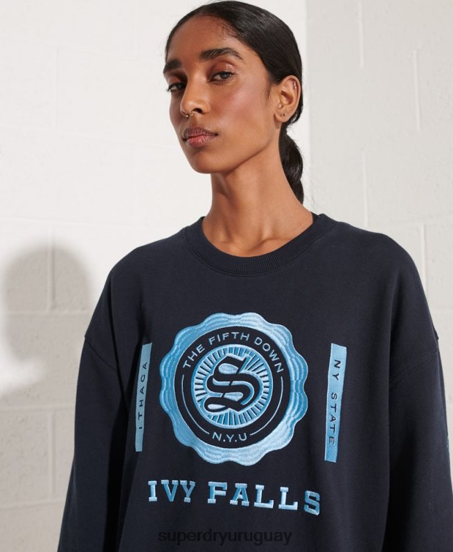uy Superdry mujer sudadera extragrande con gráfico universitario Armada DT2N8Z5837 ropa