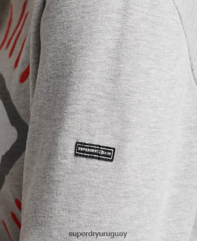 uy Superdry mujer sudadera folk nómada gris DT2N8Z3479 ropa
