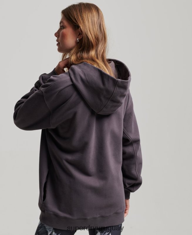 uy Superdry mujer sudadera oversize con capucha y núcleo de algodón orgánico púrpura DT2N8Z6032 ropa
