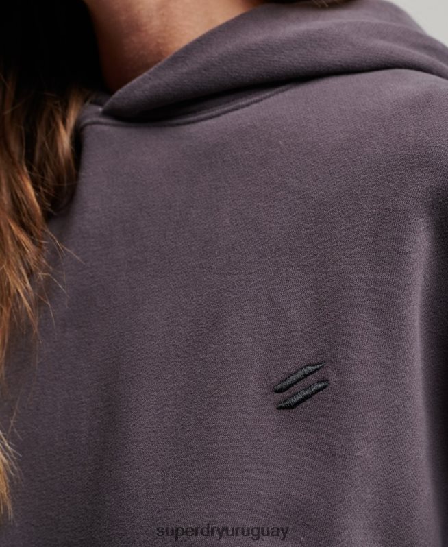 uy Superdry mujer sudadera oversize con capucha y núcleo de algodón orgánico púrpura DT2N8Z6032 ropa