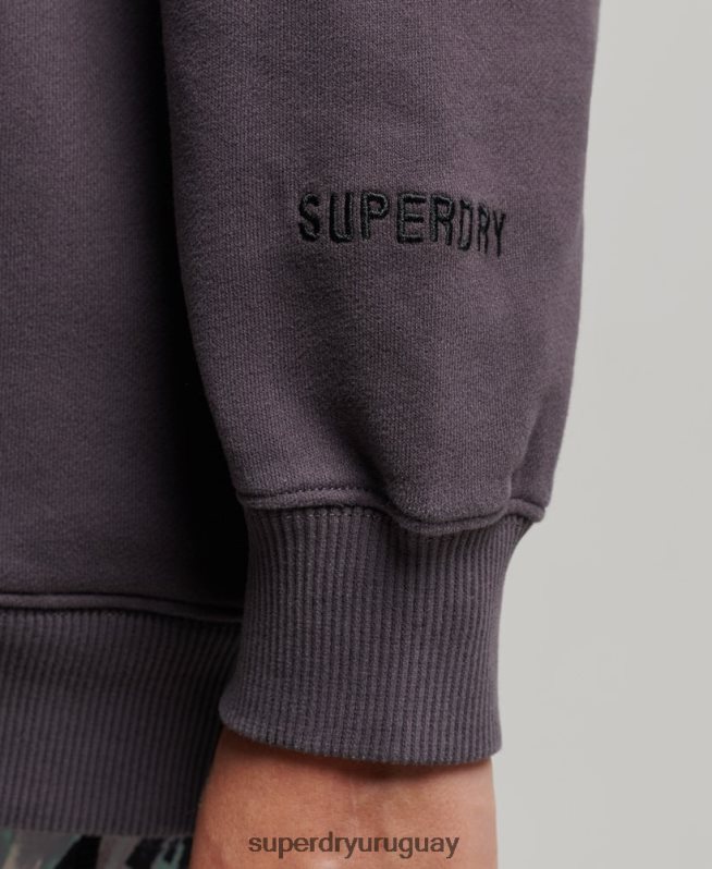 uy Superdry mujer sudadera oversize con capucha y núcleo de algodón orgánico púrpura DT2N8Z6032 ropa