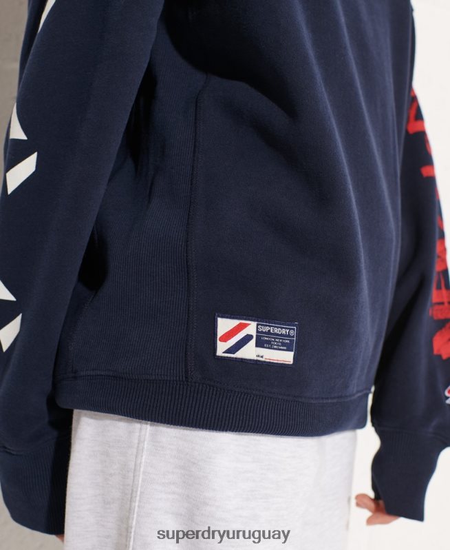 uy Superdry mujer sudadera oversize con cuello redondo Armada DT2N8Z5832 ropa