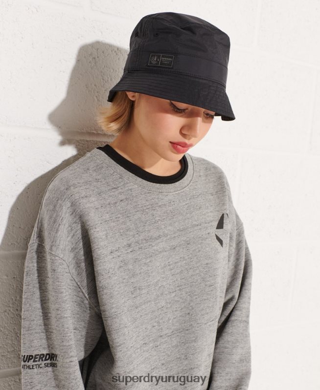 uy Superdry mujer sudadera oversize con cuello redondo gris claro DT2N8Z5966 ropa