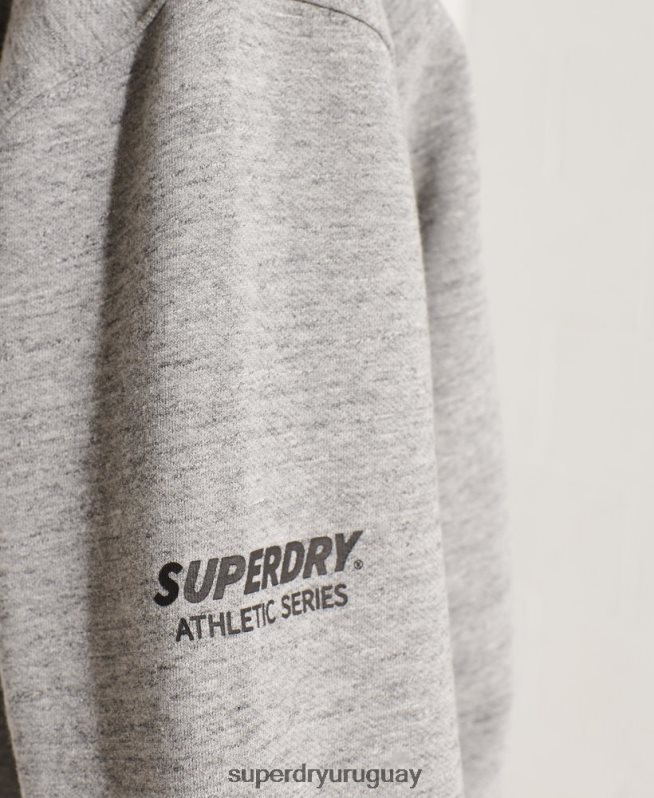 uy Superdry mujer sudadera oversize con cuello redondo gris claro DT2N8Z5966 ropa