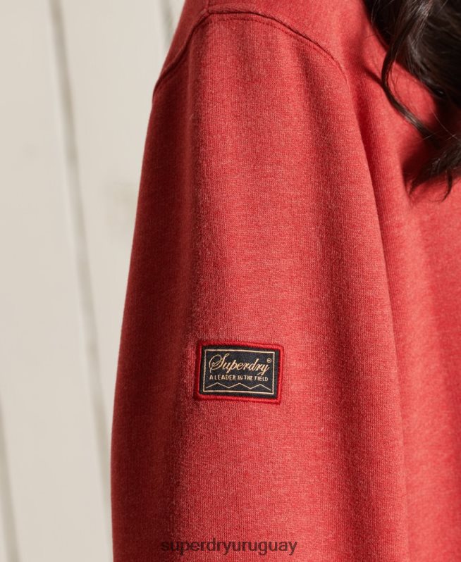 uy Superdry mujer sudadera oversize con cuello redondo rojo DT2N8Z6049 ropa
