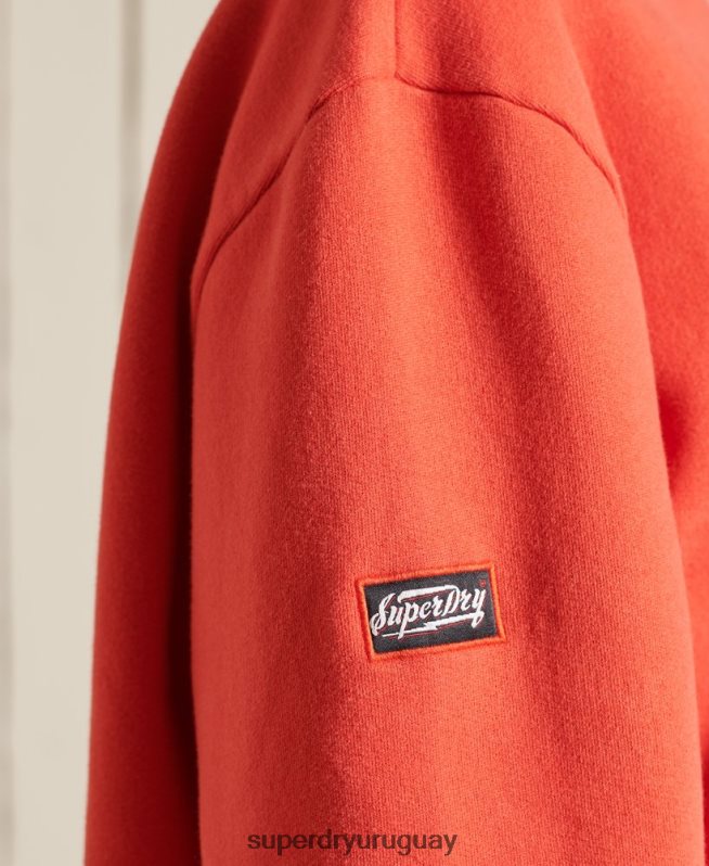 uy Superdry mujer sudadera oversize con cuello redondo y líneas cruzadas rojo DT2N8Z5928 ropa