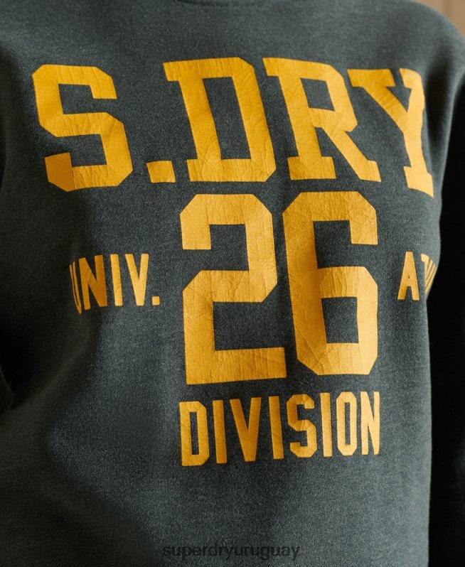 uy Superdry mujer sudadera oversize con equipo de atletismo verde DT2N8Z6170 ropa