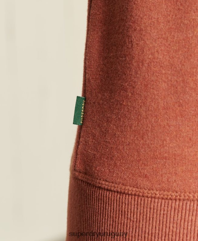 uy Superdry mujer sudadera oversize con logo vintage de algodón orgánico marrón DT2N8Z6033 ropa