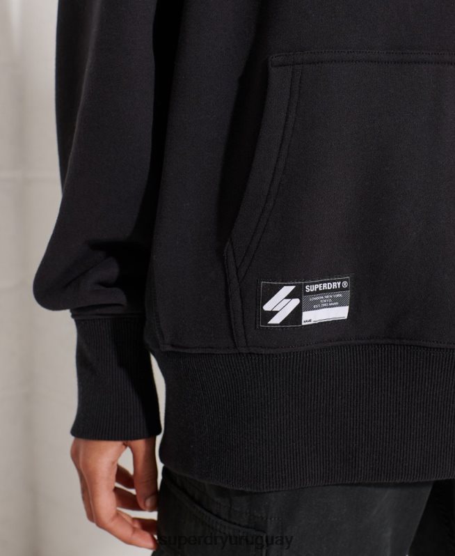 uy Superdry mujer sudadera oversize con micrologo negro DT2N8Z5843 ropa