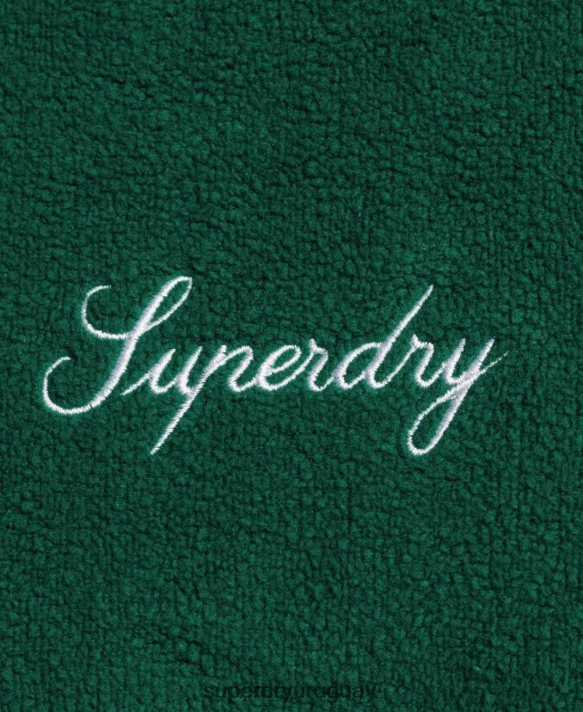 uy Superdry mujer sudadera oversize de polar con gráfico verde DT2N8Z5919 ropa