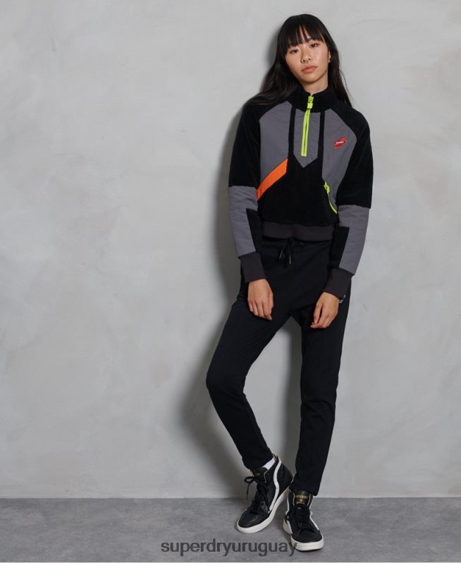 uy Superdry mujer sudadera sportstyle energy funnel negro DT2N8Z6150 ropa