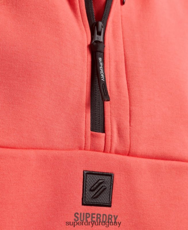 uy Superdry mujer sudadera técnica con media cremallera coral DT2N8Z5965 ropa