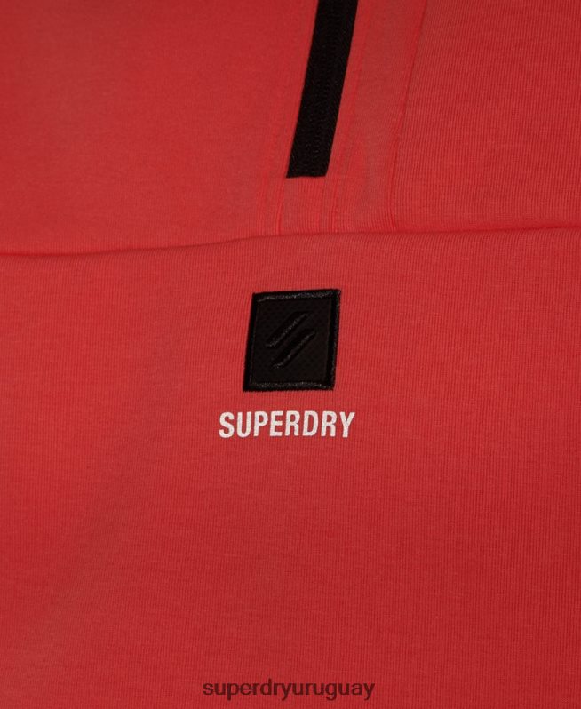 uy Superdry mujer sudadera técnica con media cremallera coral DT2N8Z5965 ropa