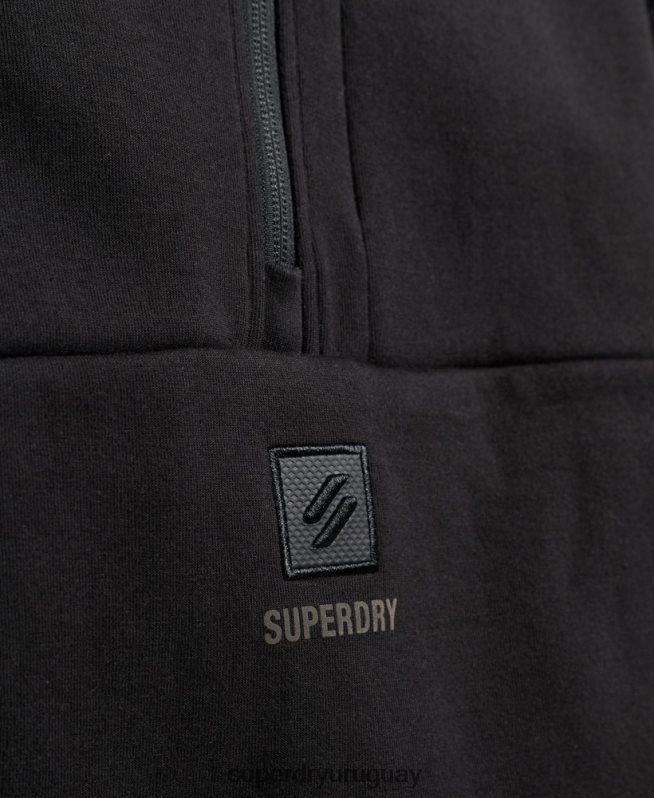 uy Superdry mujer sudadera técnica con media cremallera negro DT2N8Z3281 ropa