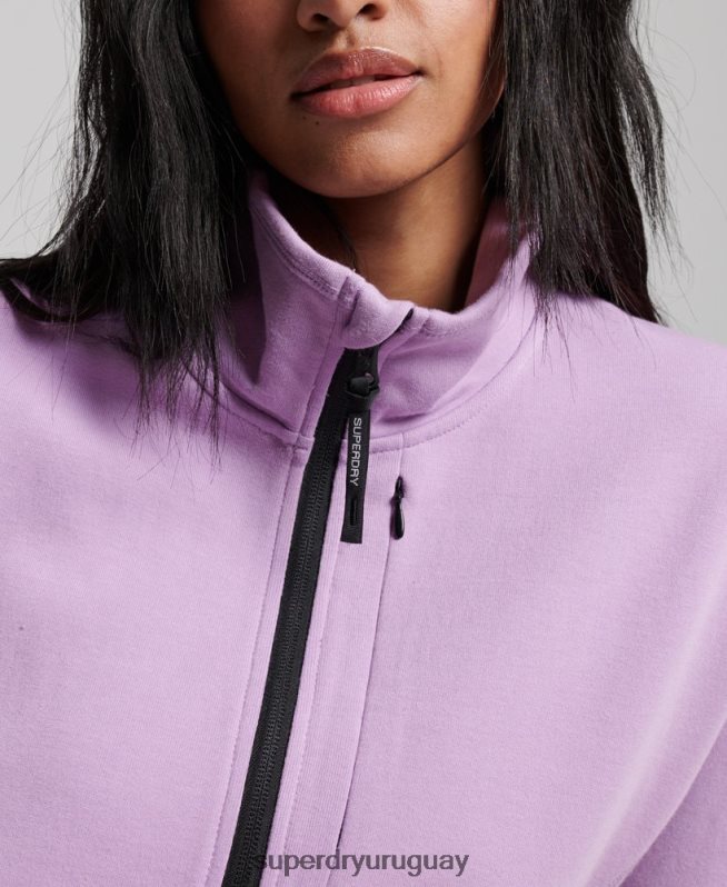 uy Superdry mujer sudadera técnica con media cremallera púrpura DT2N8Z3354 ropa