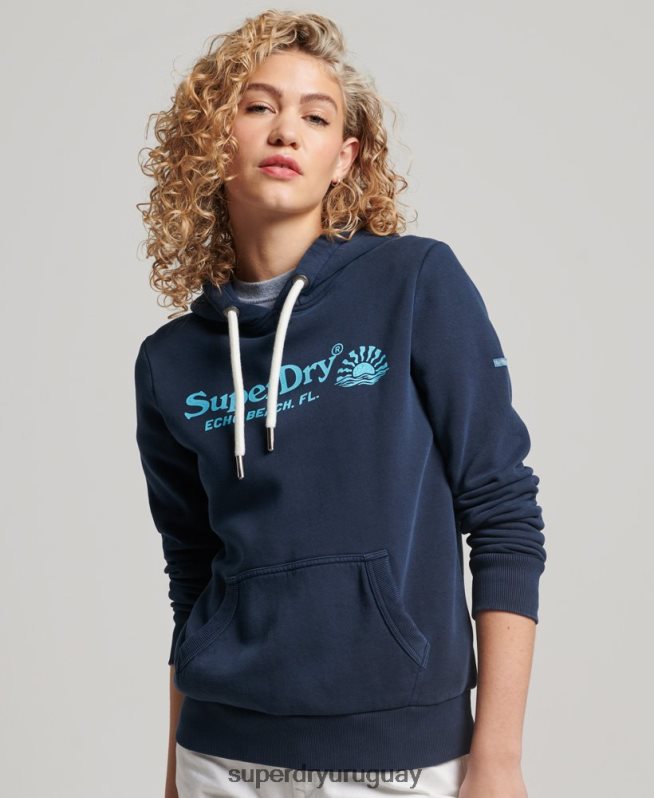 uy Superdry mujer sudadera vintage con capucha Armada DT2N8Z2301 ropa
