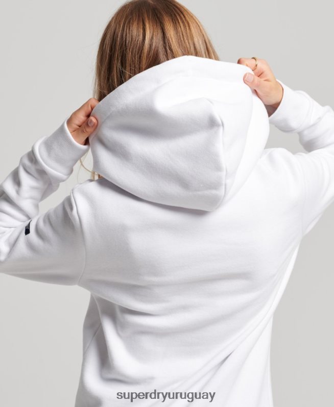 uy Superdry mujer sudadera vintage con capucha y arcoíris blanco DT2N8Z2206 ropa