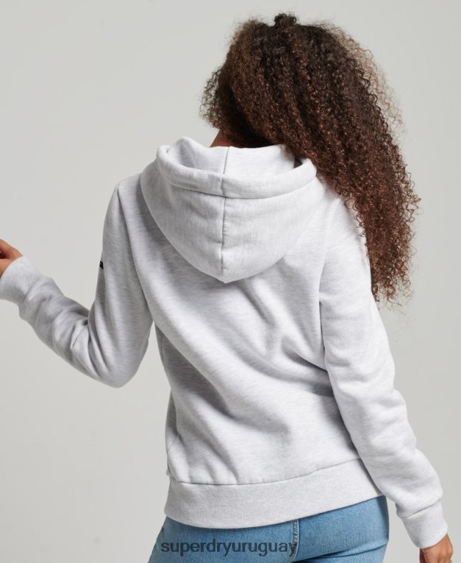 uy Superdry mujer sudadera vintage con capucha y arcoíris gris claro DT2N8Z2207 ropa