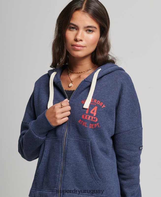 uy Superdry mujer sudadera vintage con capucha y cremallera Armada DT2N8Z5869 ropa