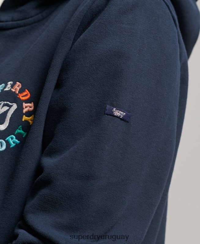 uy Superdry mujer sudadera vintage con cremallera y arcoíris Armada DT2N8Z2242 ropa