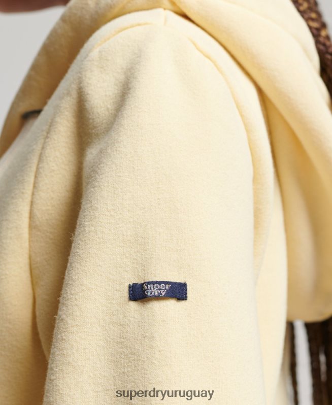 uy Superdry mujer sudadera vintage con cremallera y arcoíris amarillo DT2N8Z2208 ropa