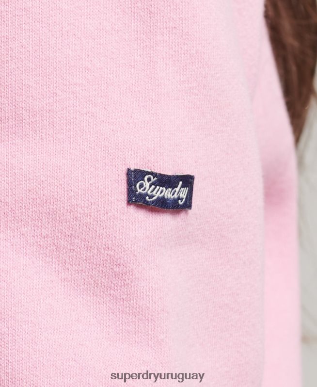 uy Superdry mujer sudadera vintage con cuello redondo rosa DT2N8Z5902 ropa