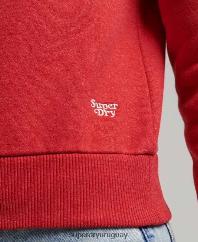 uy Superdry mujer sudadera vintage con cuello redondo y rayas cali rojo DT2N8Z3468 ropa