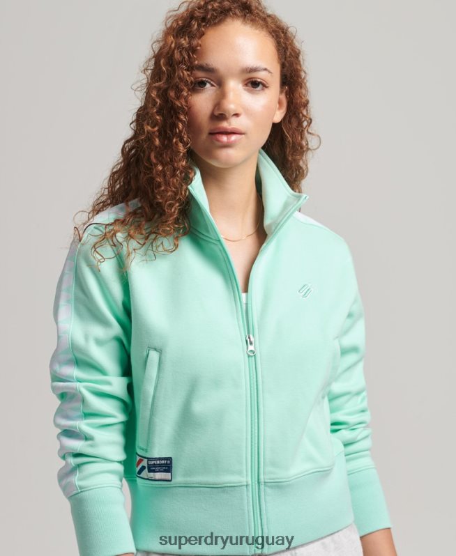 uy Superdry mujer top deportivo con logo azul DT2N8Z3420 ropa