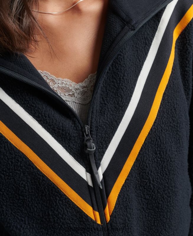 uy Superdry mujer top vintage de forro polar con chevron Armada DT2N8Z5927 ropa