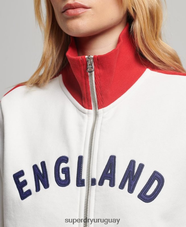 uy Superdry x Ringspun mujer camiseta de fútbol de Inglaterra blanco DT2N8Z3302 ropa