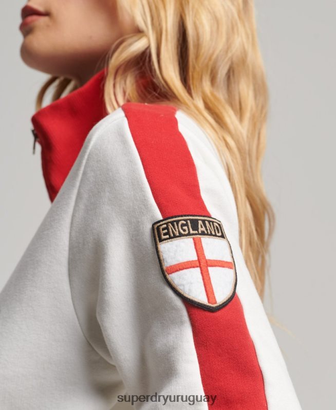 uy Superdry x Ringspun mujer camiseta de fútbol de Inglaterra blanco DT2N8Z3302 ropa