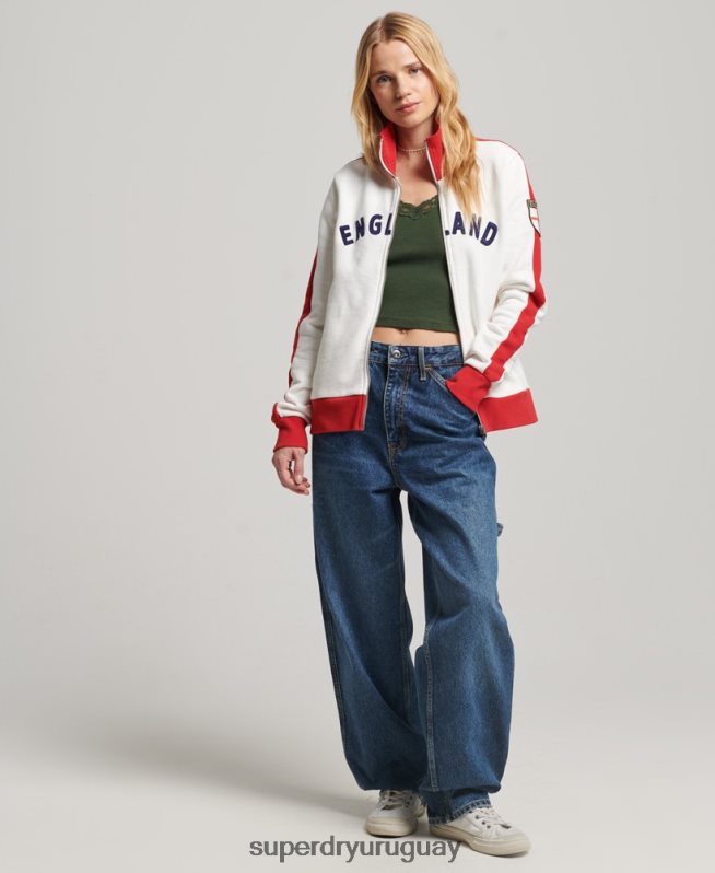 uy Superdry x Ringspun mujer camiseta de fútbol de Inglaterra blanco DT2N8Z3302 ropa