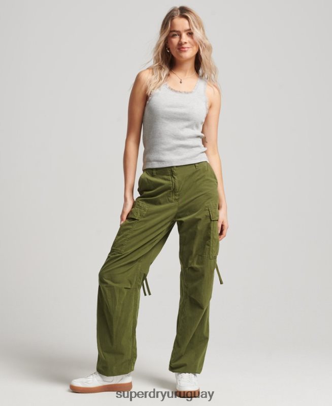uy Superdry mujer camiseta sin mangas con ribete de encaje gris DT2N8Z2330 ropa