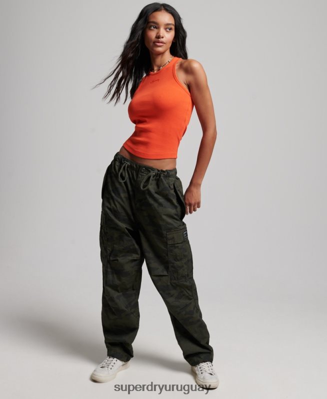 uy Superdry mujer camiseta sin mangas esencial naranja DT2N8Z2980 ropa
