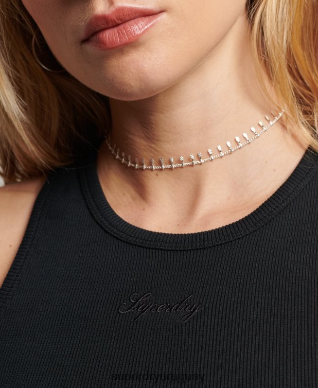 uy Superdry mujer camiseta sin mangas esencial negro DT2N8Z2943 ropa