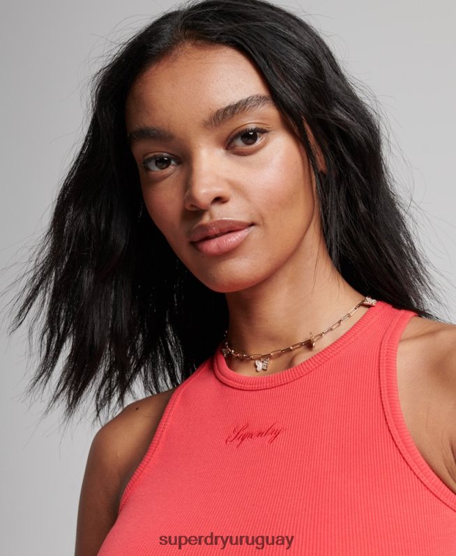 uy Superdry mujer camiseta sin mangas esencial rosa DT2N8Z2949 ropa