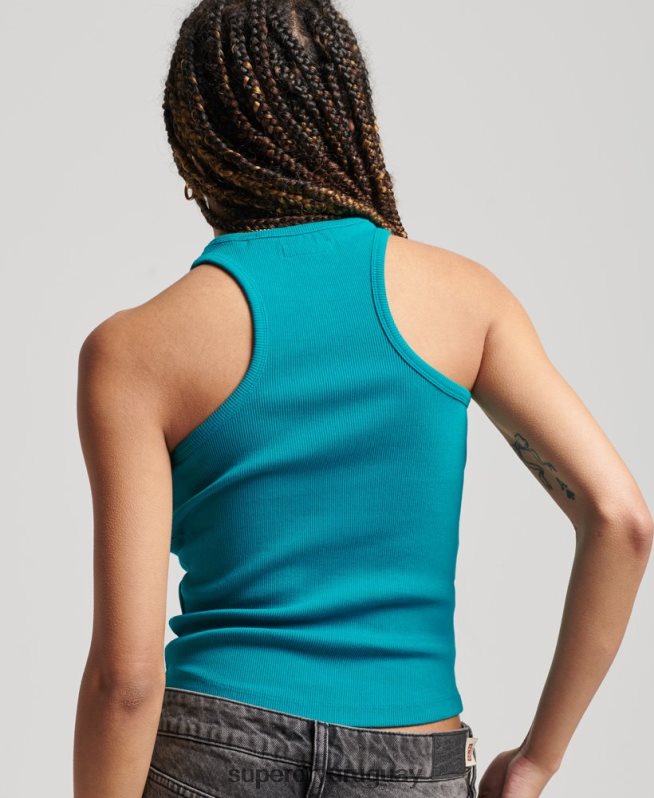 uy Superdry mujer camiseta sin mangas esencial turquesa DT2N8Z2979 ropa