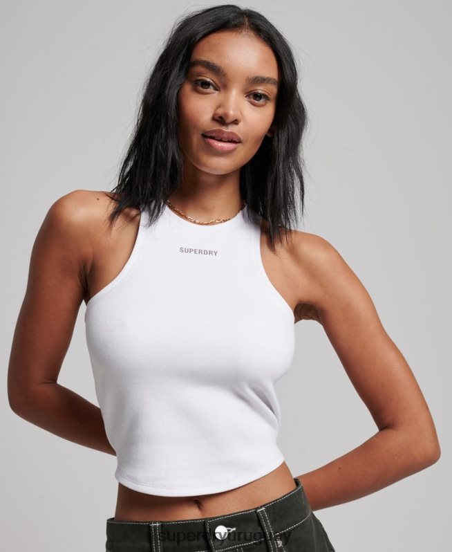 uy Superdry mujer chaleco code tech racer blanco DT2N8Z2965 ropa