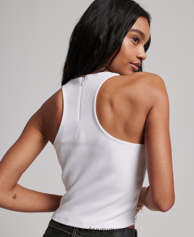 uy Superdry mujer chaleco code tech racer blanco DT2N8Z2965 ropa