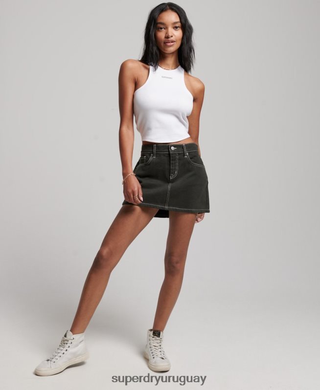 uy Superdry mujer chaleco code tech racer blanco DT2N8Z2965 ropa
