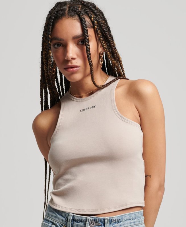 uy Superdry mujer chaleco code tech racer gris claro DT2N8Z2960 ropa