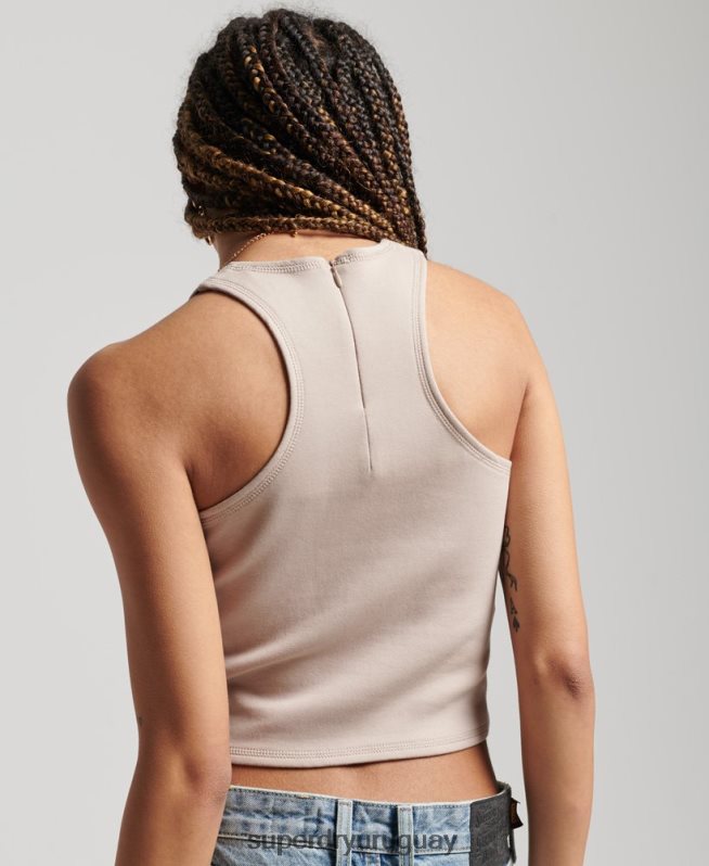 uy Superdry mujer chaleco code tech racer gris claro DT2N8Z2960 ropa
