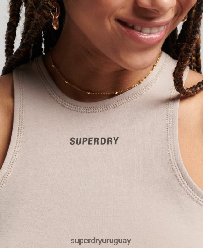 uy Superdry mujer chaleco code tech racer gris claro DT2N8Z2960 ropa