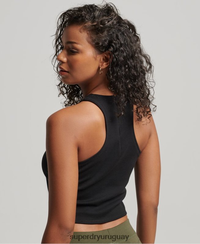 uy Superdry mujer chaleco code tech racer negro DT2N8Z2990 ropa
