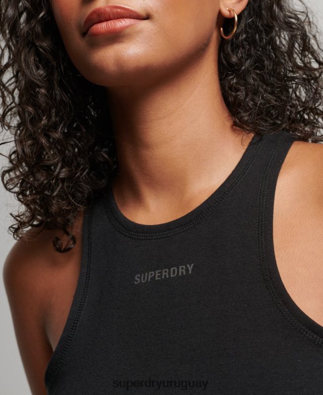 uy Superdry mujer chaleco code tech racer negro DT2N8Z2990 ropa