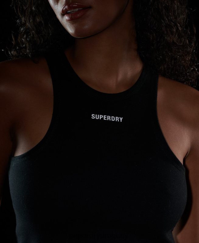 uy Superdry mujer chaleco code tech racer negro DT2N8Z2990 ropa