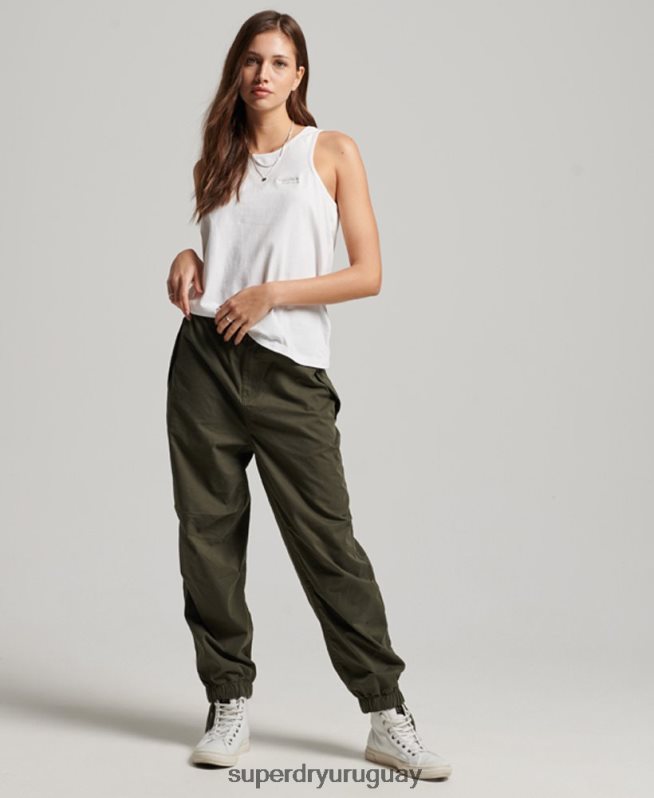 uy Superdry mujer chaleco con logo vintage blanco DT2N8Z2883 ropa